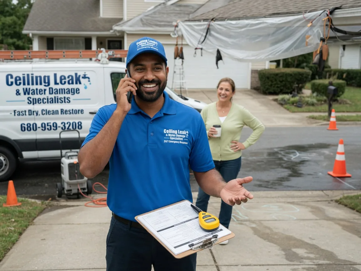 Ceiling Leak Cleanup Sawyer, OK FAQs
